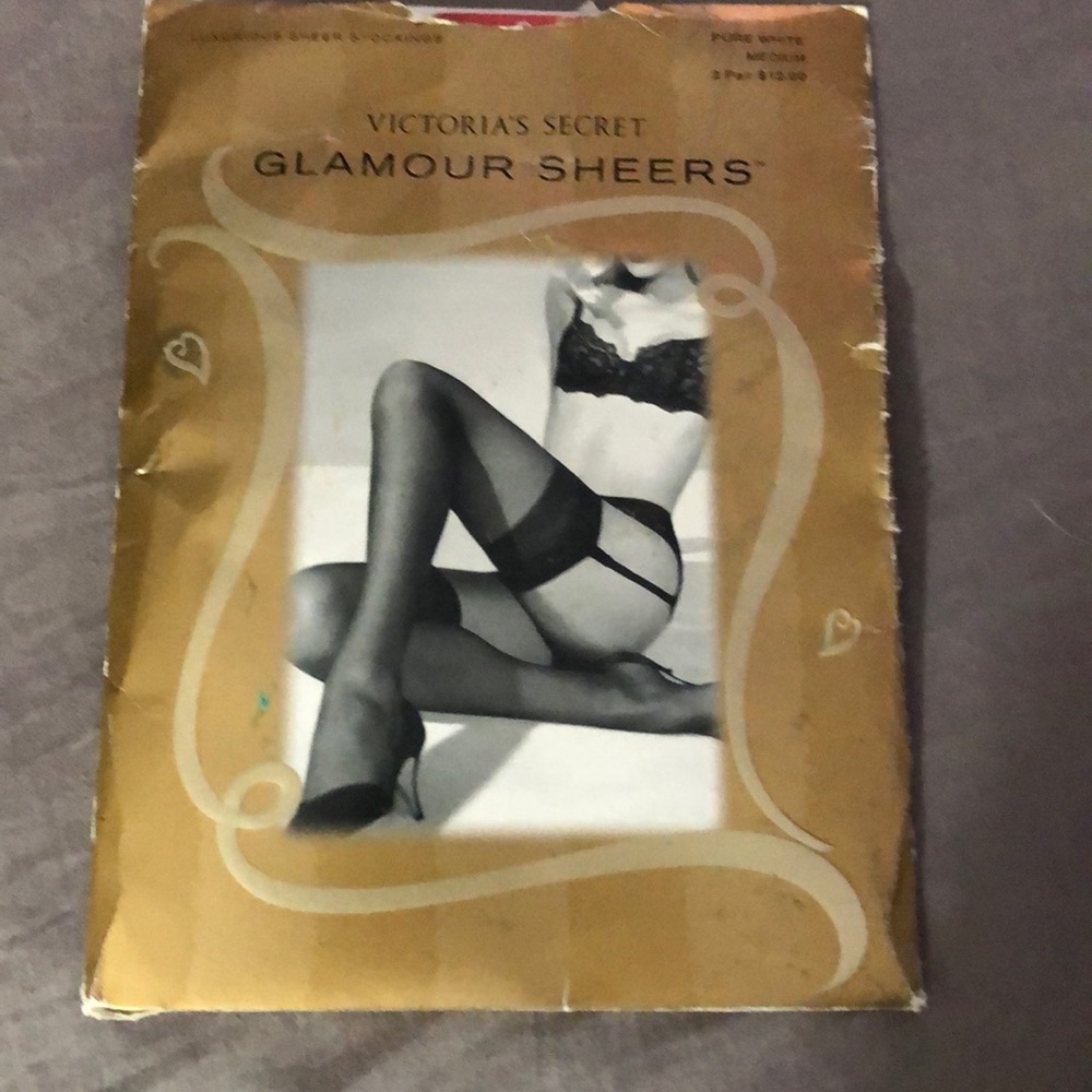Victoria Secret sheers- 2 pair - Med- pure white